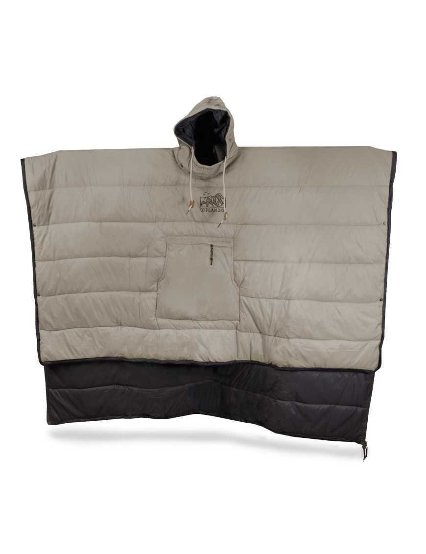 Утеплене водонепроникне кемпінгове пончо OFFLANDER KHAKI