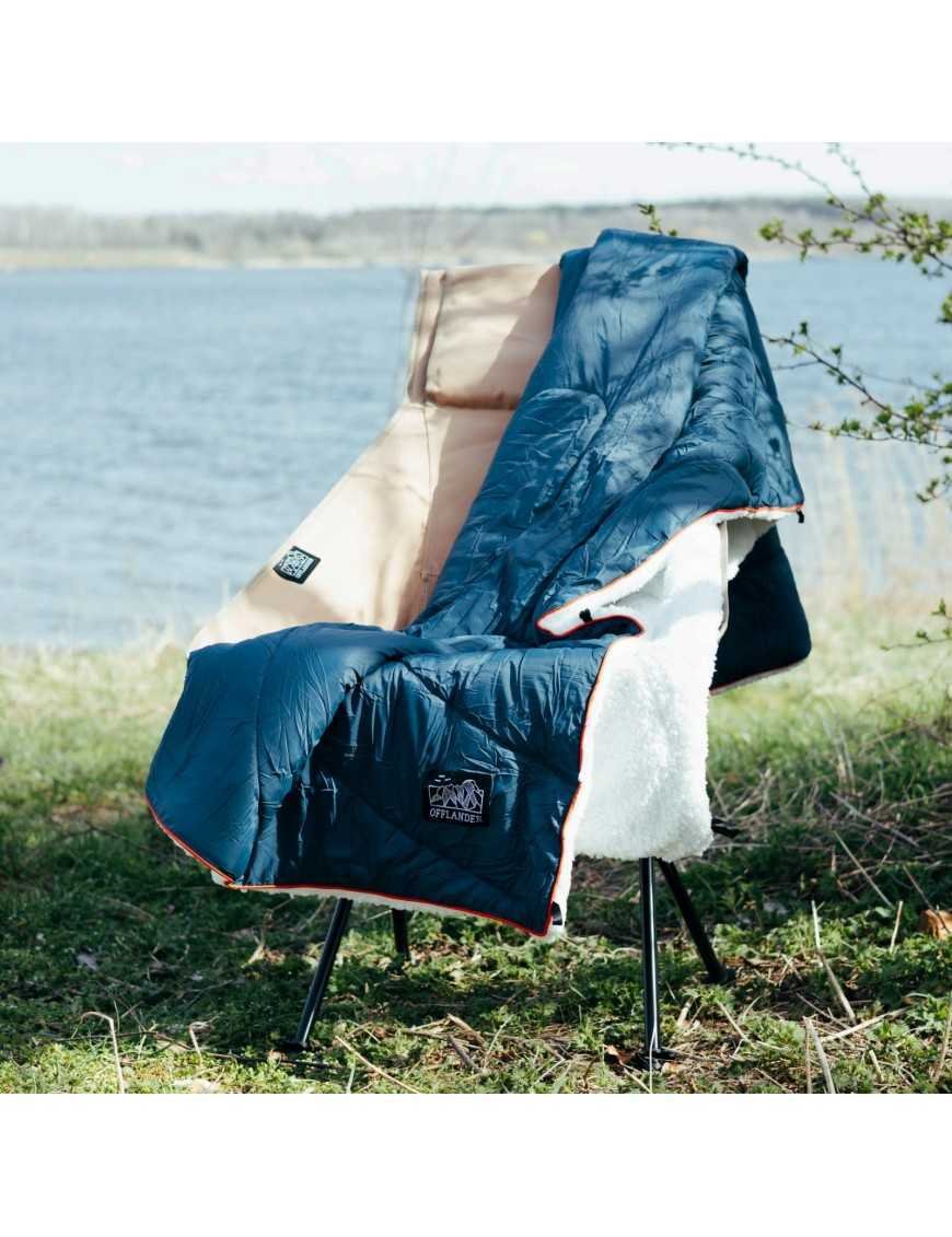 М'яка туристична ковдра-плед OFFLANDER темно-синя 200 x 140