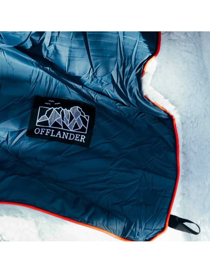 М'яка туристична ковдра-плед OFFLANDER темно-синя 200 x 140