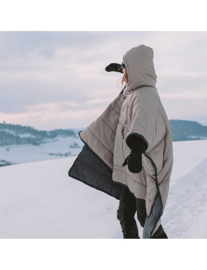 Утеплене водонепроникне кемпінгове пончо OFFLANDER KHAKI