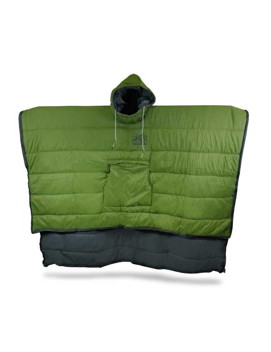 Тепле водонепроникне кемпінгове пончо OFFLANDER зелене