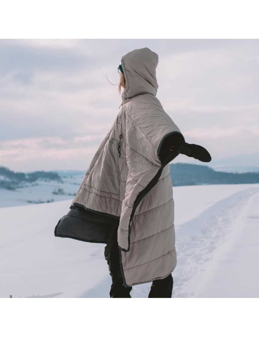 Утеплене водонепроникне кемпінгове пончо OFFLANDER KHAKI