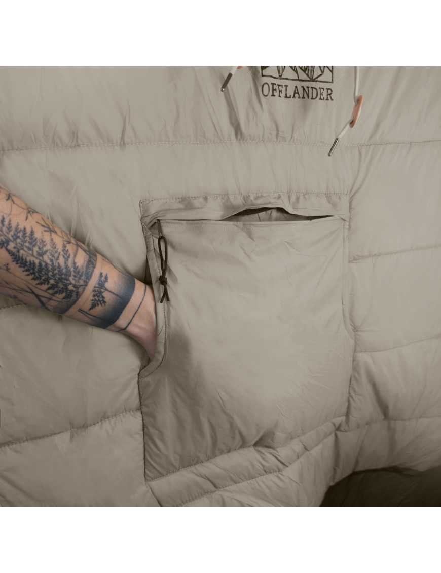 Утеплене водонепроникне кемпінгове пончо OFFLANDER KHAKI