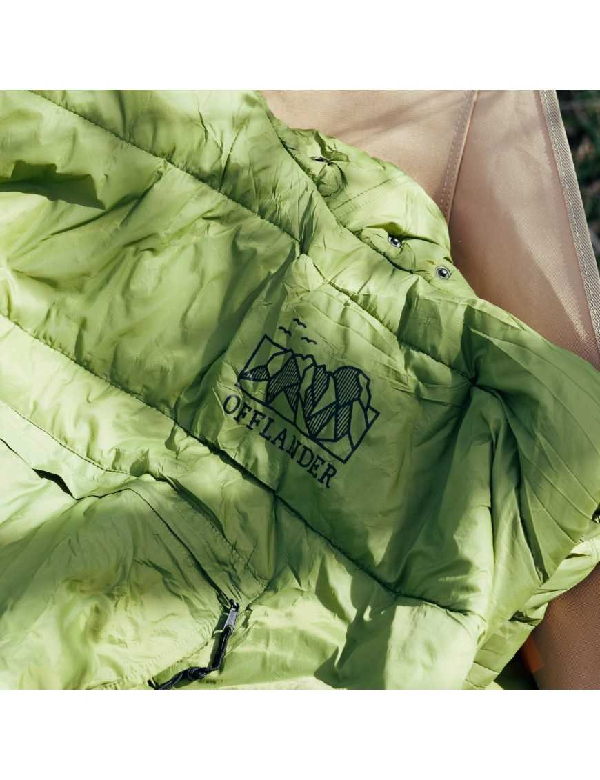 Тепле водонепроникне кемпінгове пончо OFFLANDER зелене