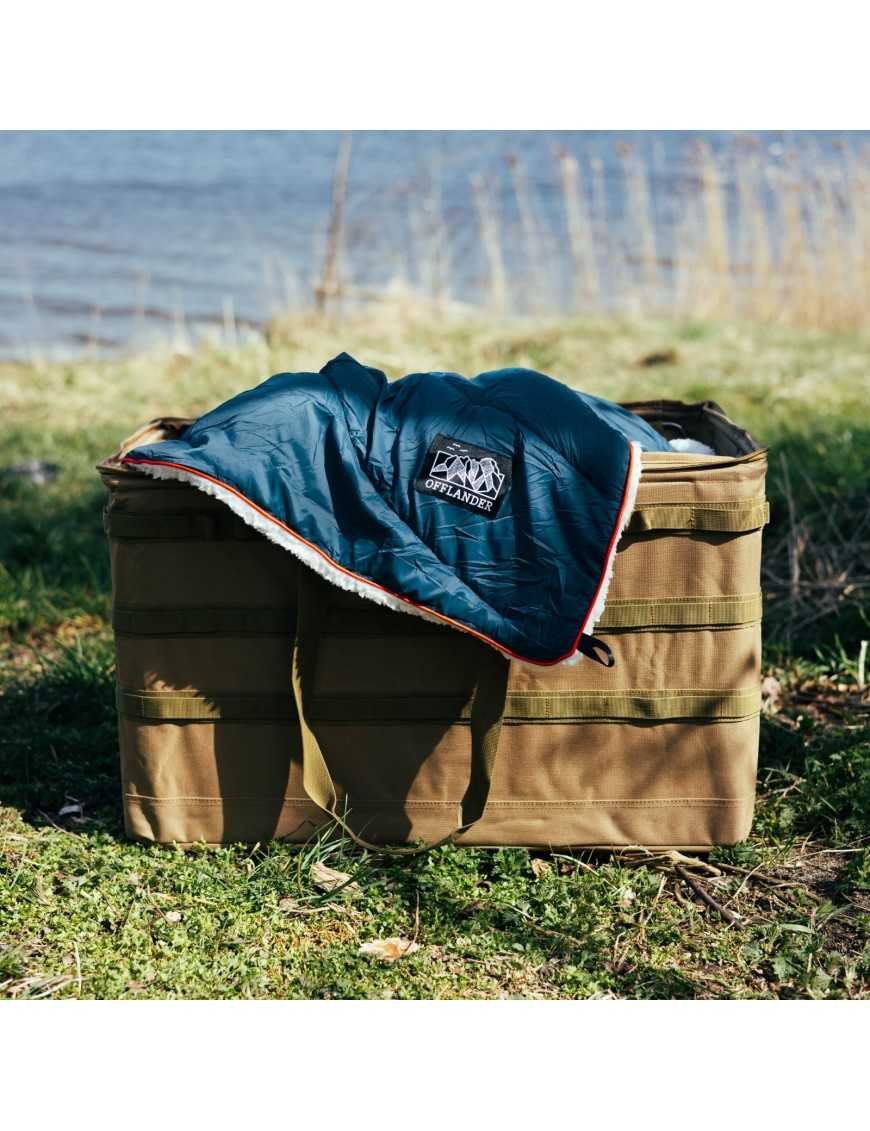 М'яка туристична ковдра-плед OFFLANDER темно-синя 200 x 140