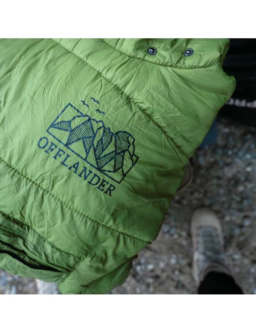 Тепле водонепроникне кемпінгове пончо OFFLANDER зелене