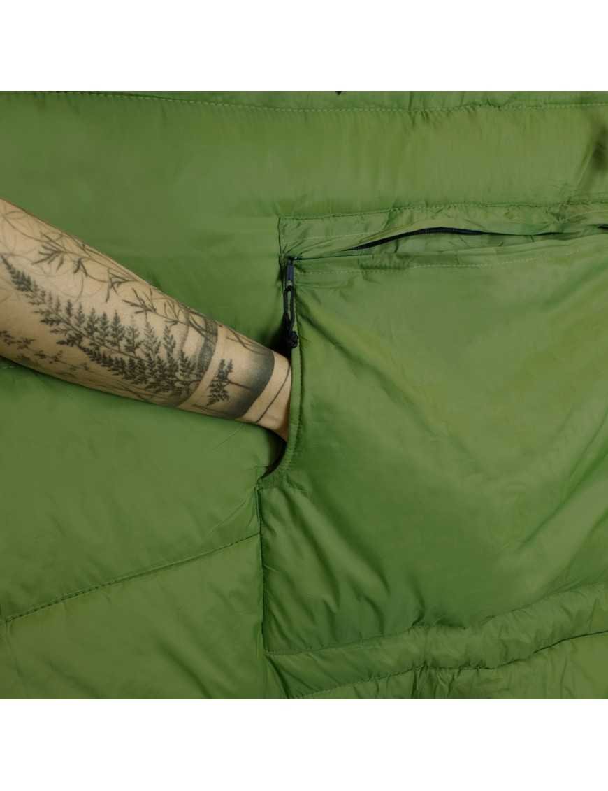 Тепле водонепроникне кемпінгове пончо OFFLANDER зелене