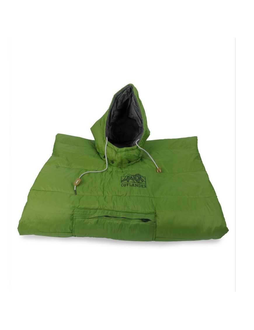 Тепле водонепроникне кемпінгове пончо OFFLANDER зелене