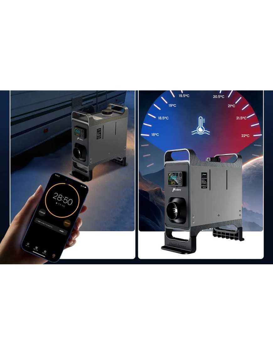 Стояночний обігрівач Hcalory HC-A02, 8 кВт, Дизель, Bluetooth (сірий)