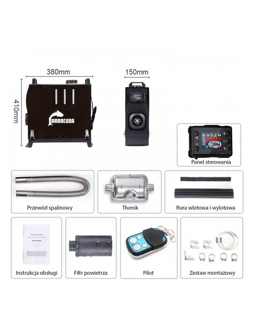 Олійний обігрівач для даху намету Barracuda 8kW WF5007B