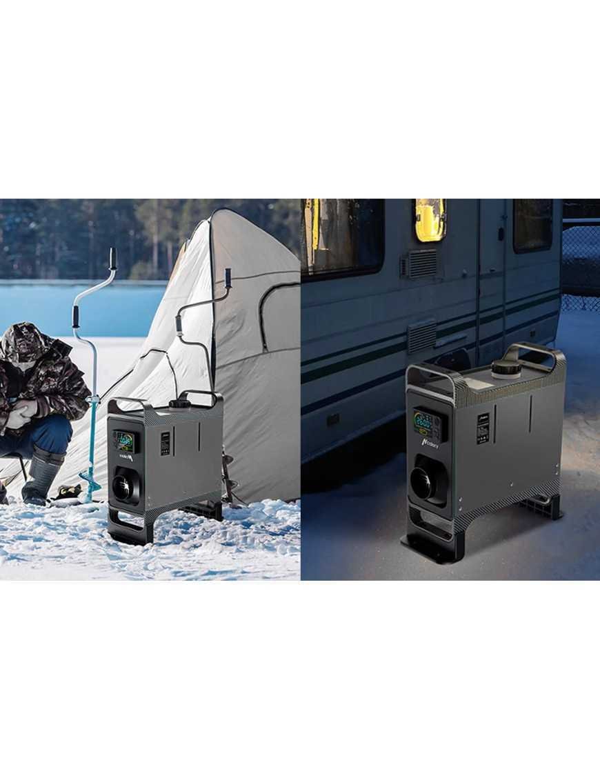 Стояночний обігрівач Hcalory HC-A02, 8 кВт, Дизель, Bluetooth (сірий)