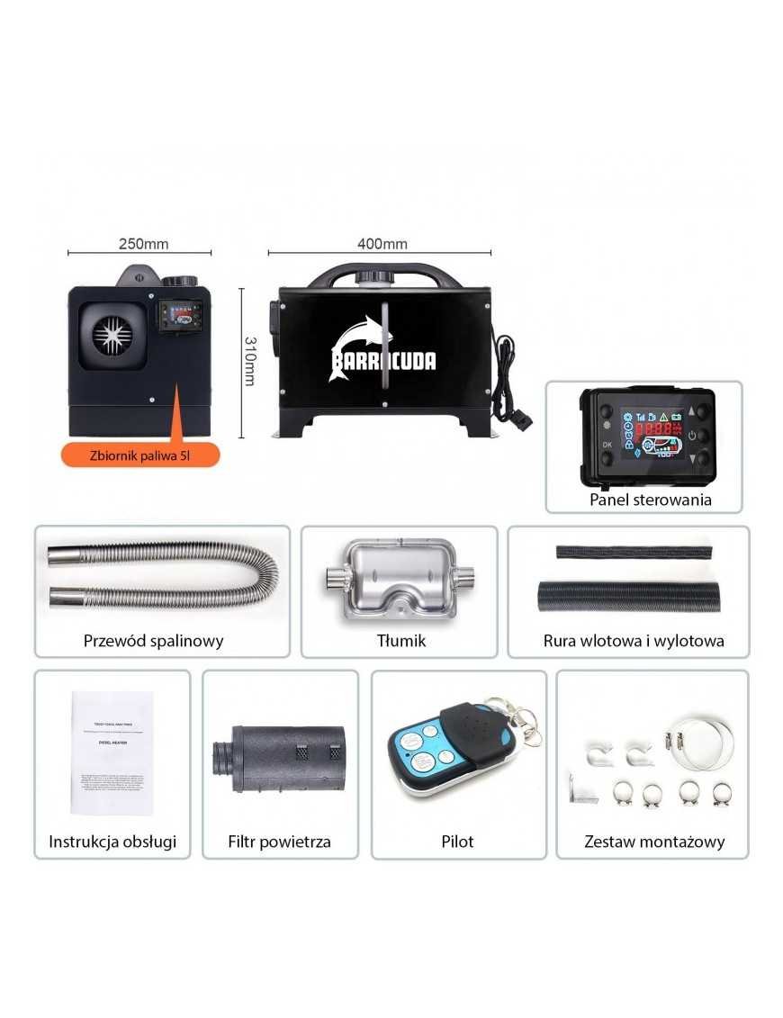 Масляний обігрівач для даху намету Barracuda 8kW WF5008B