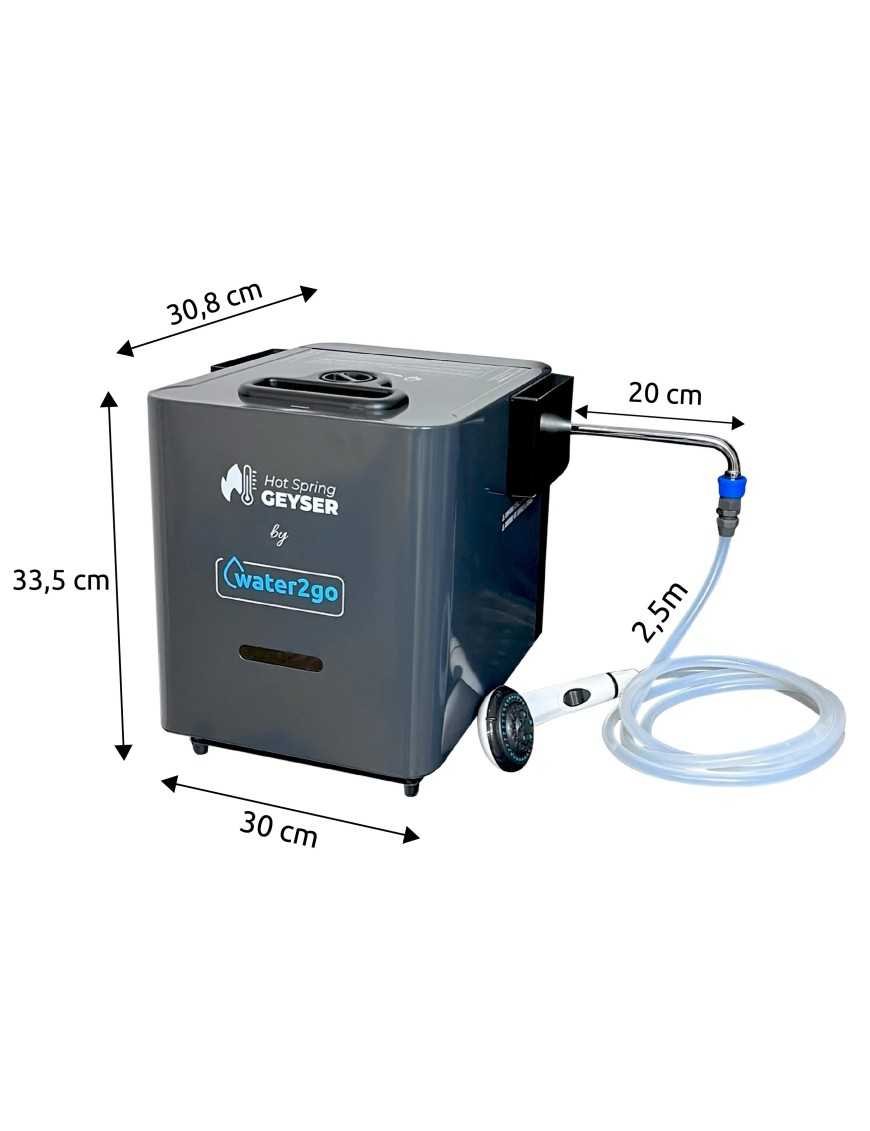 Проточний переносний газовий водонагрівач з душем та редуктором