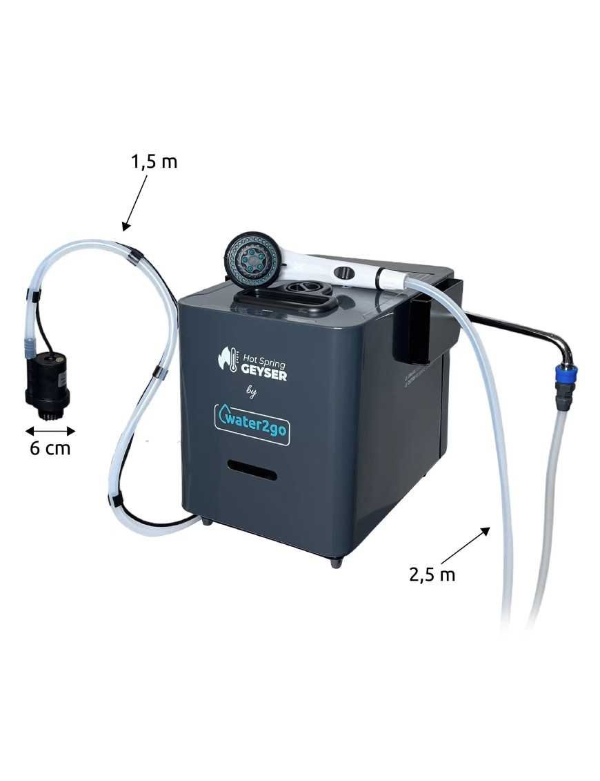 Проточний переносний газовий водонагрівач з душем та редуктором