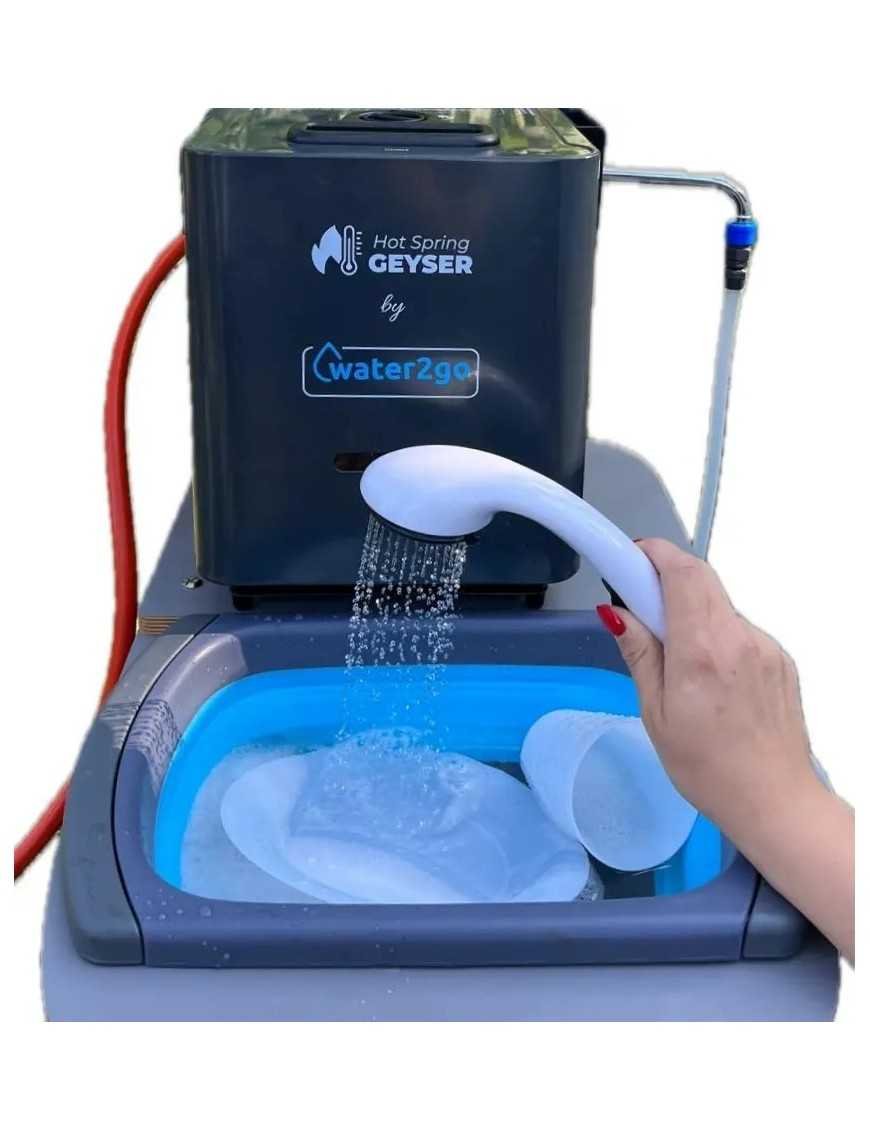 Проточний переносний газовий водонагрівач з душем та редуктором