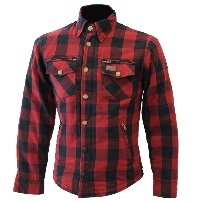 Бавовняна жіноча сорочка BUSE M11 Karo червона