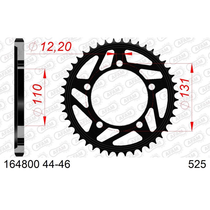 AFAM Задня сталева зірка для ланцюга 525 код 164800-46