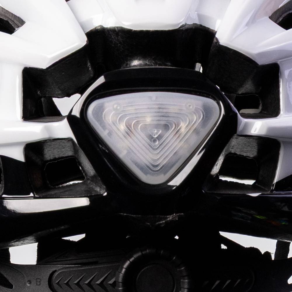 Міський / шосейний велосипедний шолом ROXAR STREET білий з вбудованою лампою