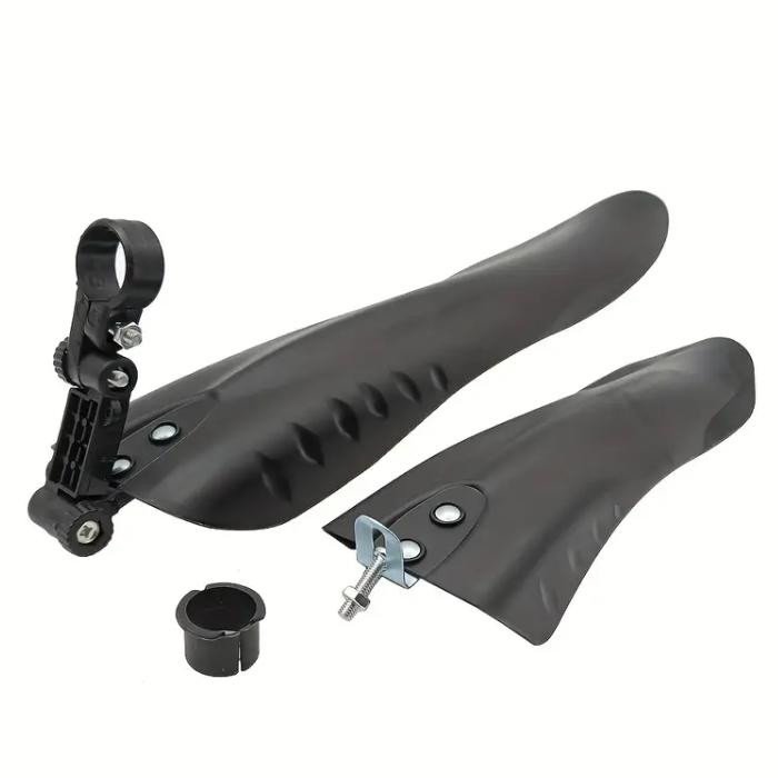 Комплект велосипедних крил, переднє, заднє, колір: чорний