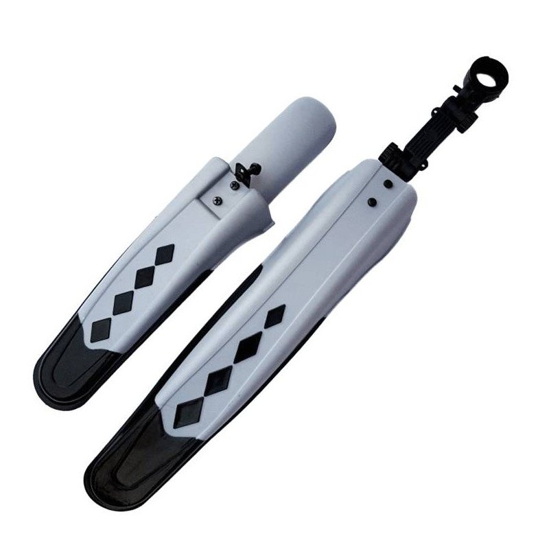 Комплект велосипедних крил MTB переднє та заднє 26-29 чорний-сірий