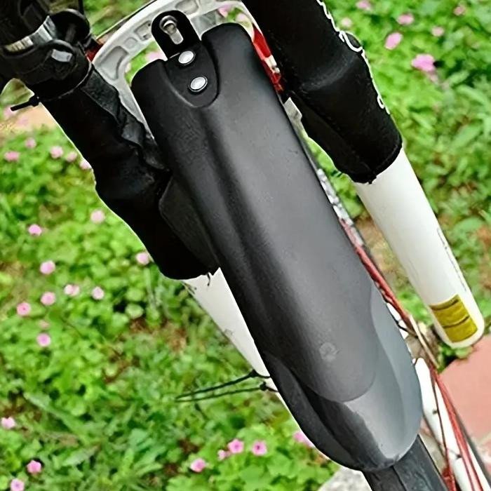 Комплект велосипедних крил, переднє, заднє, колір: чорний