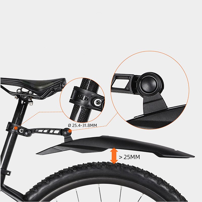 Заднє велосипедне крило регульоване MTB на підсідельну трубу 26-29