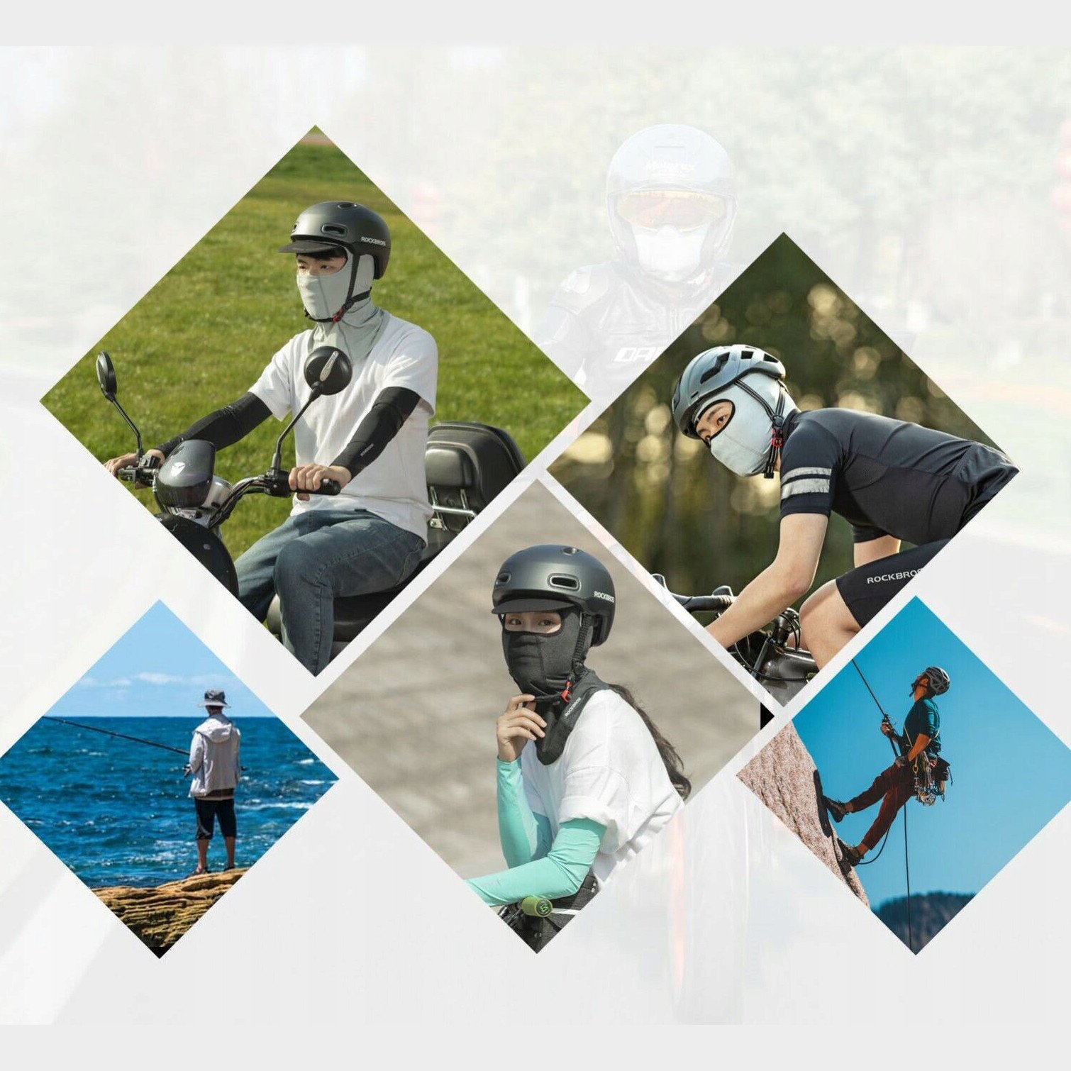 Комбінезон для велосипедиста та мотоцикліста з подовженням Balaclava Rockbros LF8112-1