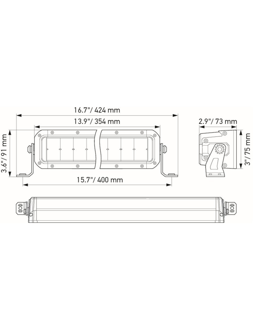 HELLA 1FJ 358 196-461 Далекобійна LED лампа led lightbar double row 13 1FJ 358 196-461