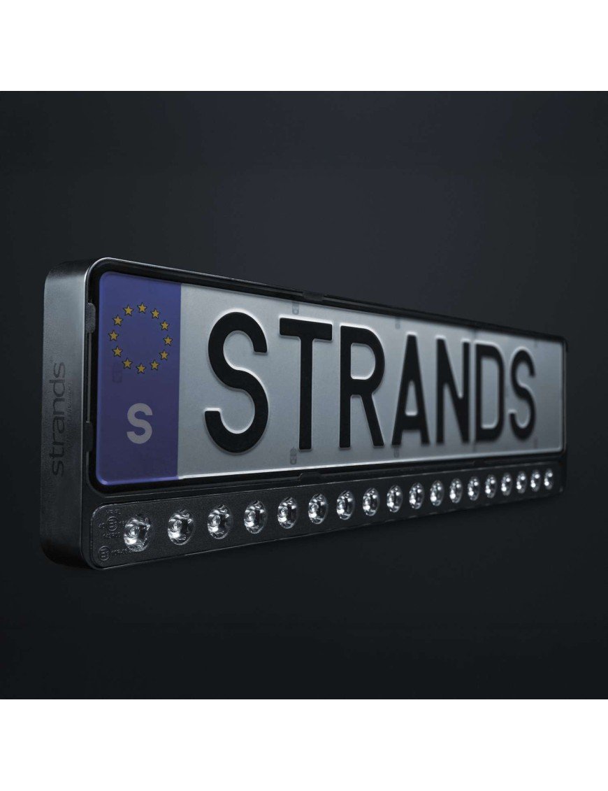 Рамка для номерного знака з LED панеллю Strands NUUK E-LINE BLACK LED BAR 20″ 809445