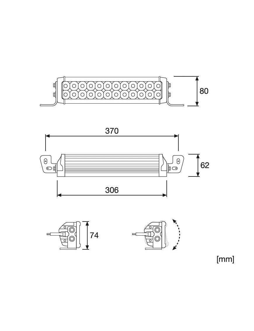 Світлодіодна балка Osram Lightbar VX250-CB 2100лм 30Вт 30x8x6см панель