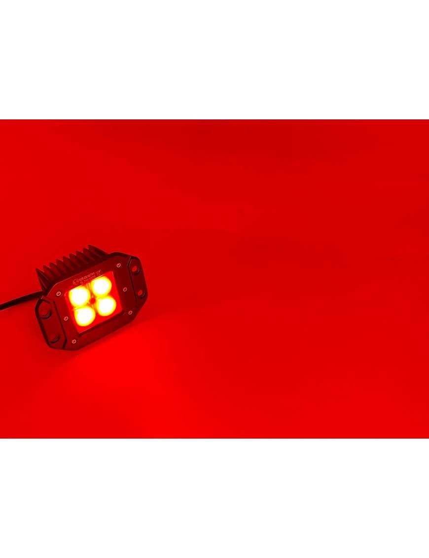 Світлодіодна лампа 4x3W Habitat Червона FLOOD з монтажними кріпленнями для встановлення в бампер