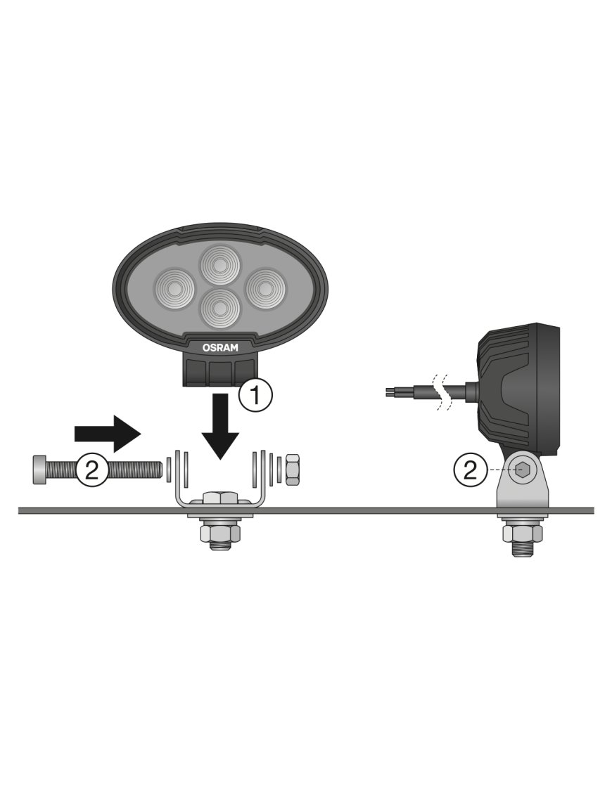 Овальна робоча LED лампа OSRAM LEDriving Oval WL VX100-WD