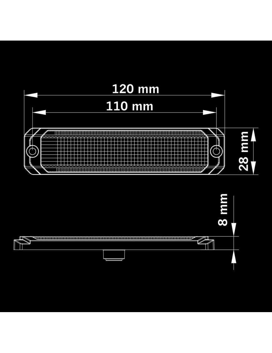 Габаритна LED лампа DARK KNIGHT SM6 AMBER 809512 Strands