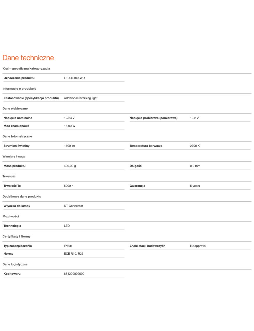 LED фара VX120S-WD 1100лм 15Вт 11,3x11,3 Osram