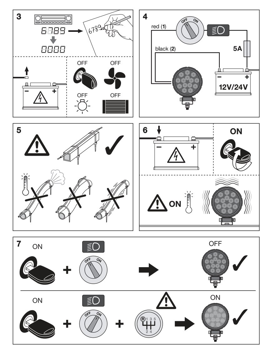 LED фара VX120S-WD 1100лм 15Вт 11,3x11,3 Osram