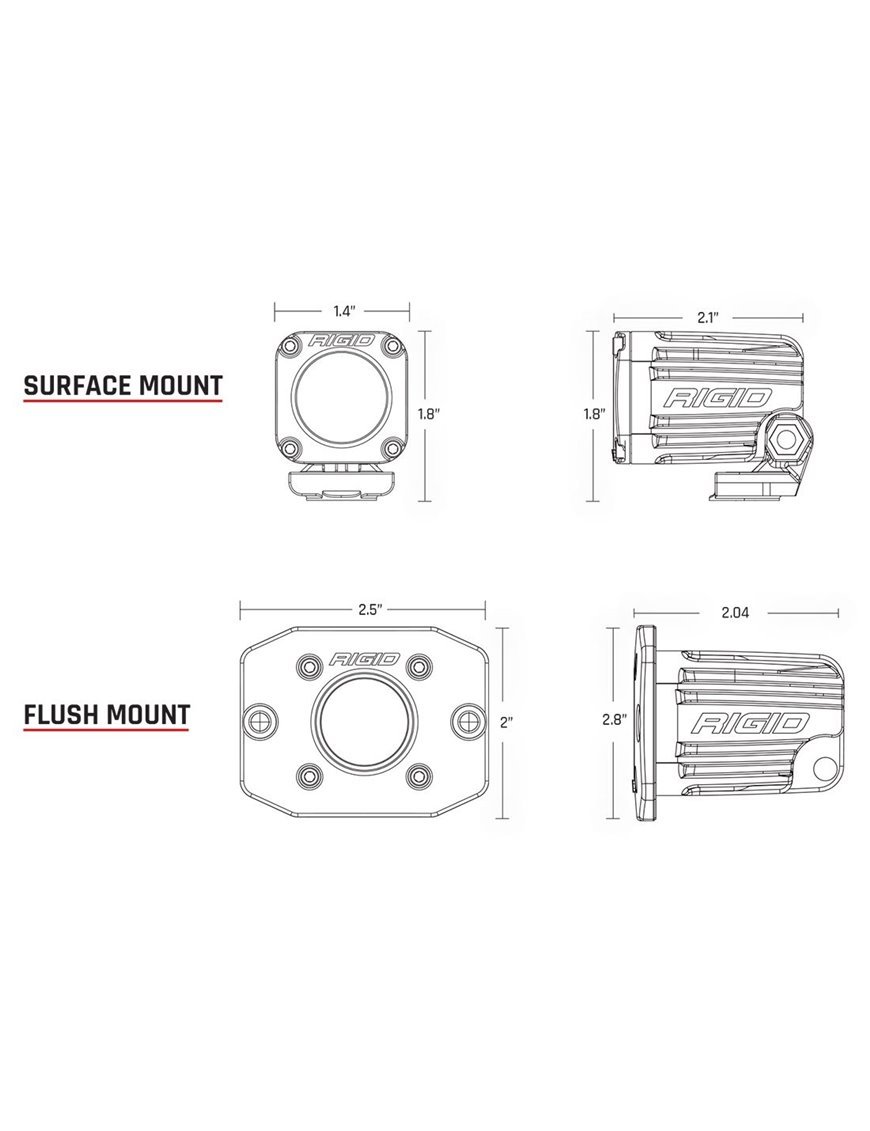 Світлодіодна фара Rigid Ignite Flood Black Flush Mount