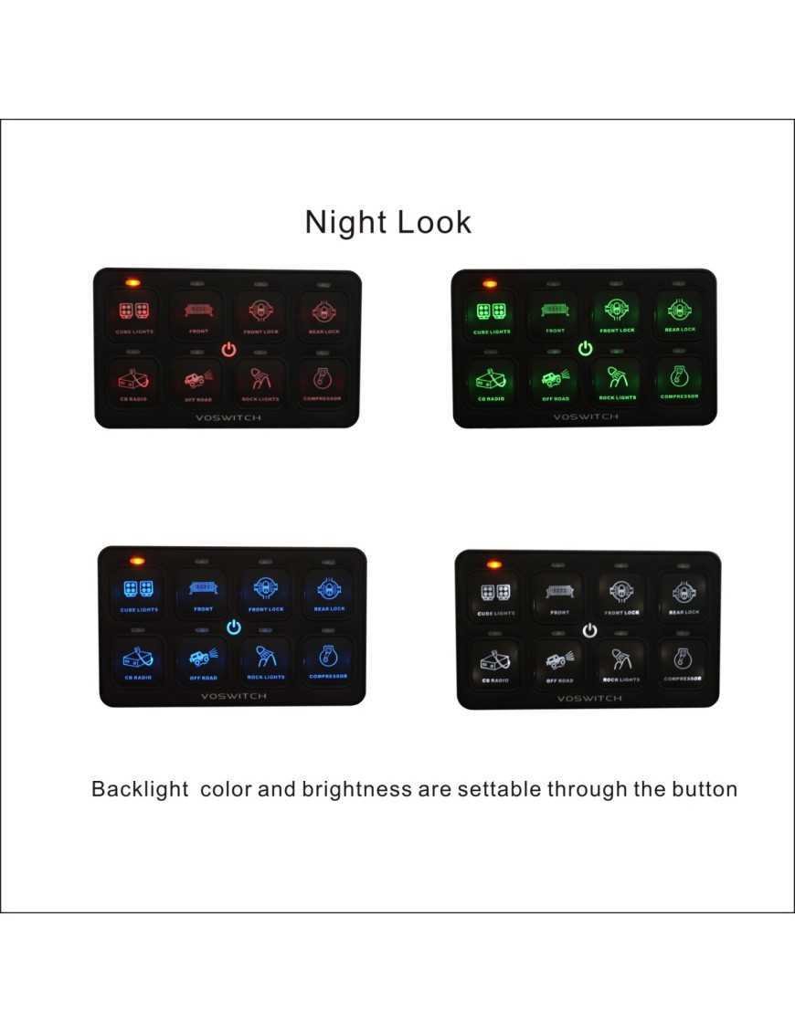 Водонепроникна панель перемикачів Wrangler JK VOSWITCH