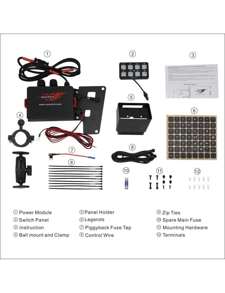 Водонепроникна панель перемикачів Wrangler JK VOSWITCH