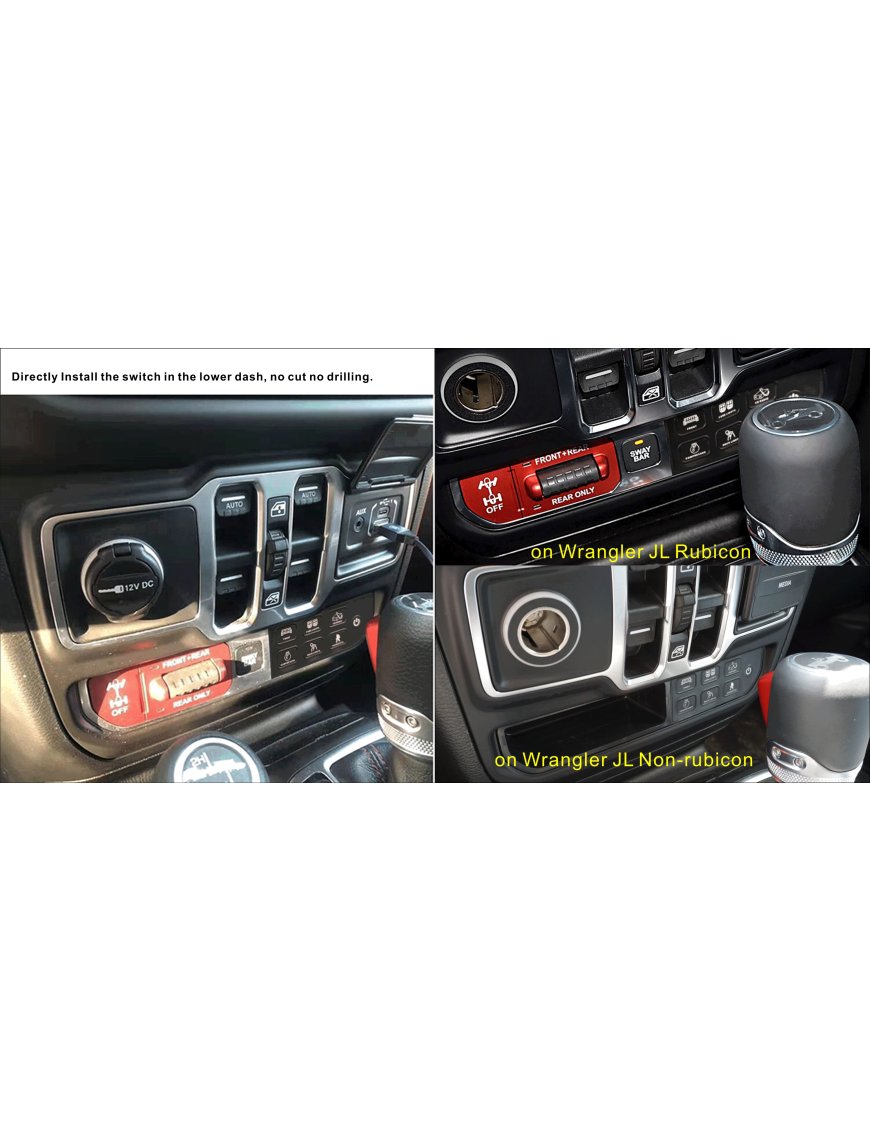 Водонепроникна панель Wrangler JL JT від 2018 VOSWITCH AUX