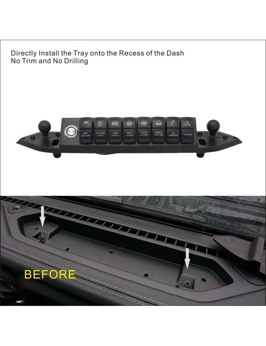 Водонепроникна панель Wrangler JL JT з 2018 з тримачем для телефону VOSWTICH