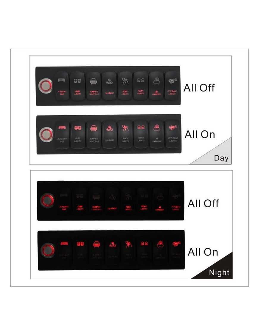 Voswitch для Wrangler JK 8 перемикачів зелені