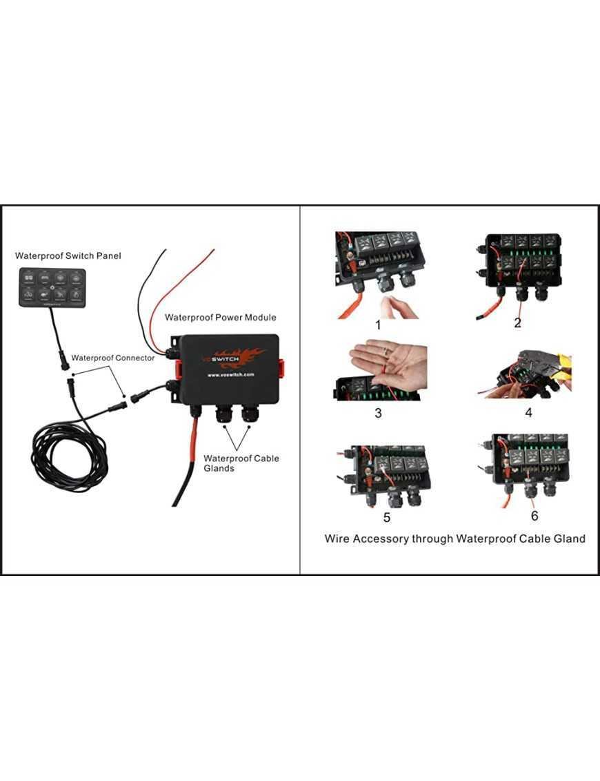 24V водонепроникна панель з 8 перемикачами для автомобілів / UTV / side by side VOSWTICH