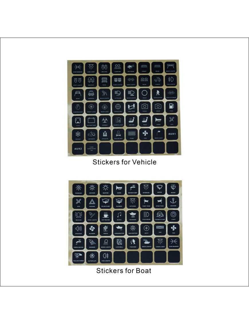 24V водонепроникна панель з 8 перемикачами для автомобілів / UTV / side by side VOSWTICH