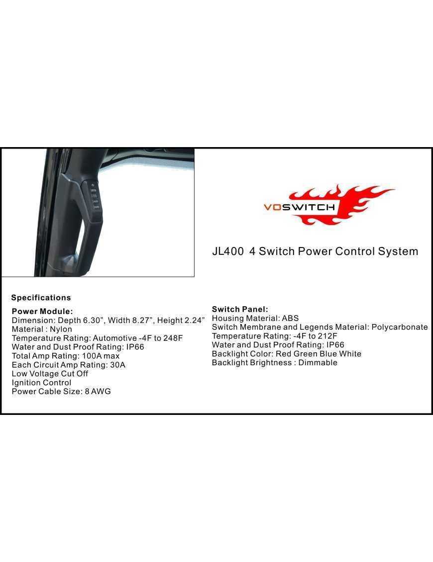 Комплект перемикачів Voswitch JL400 для Jeep Wrangler JL