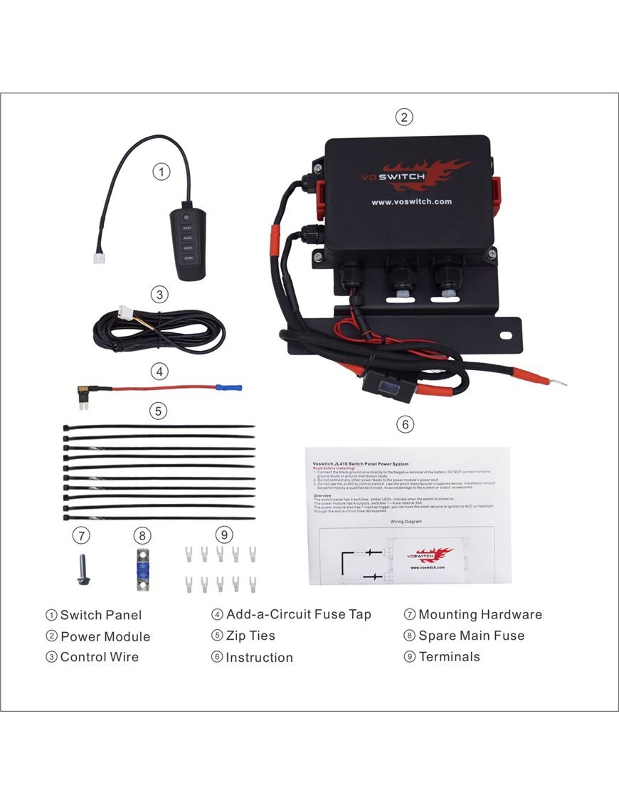 Панель перемикачів Jeep Wrangler JL 2024- Voswitch