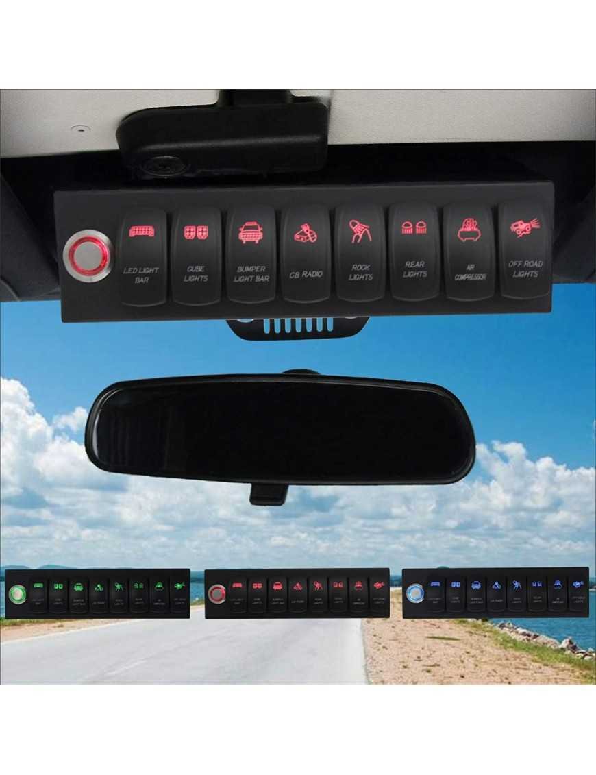 Voswitch для Wrangler JK 8 перемикачів червоний