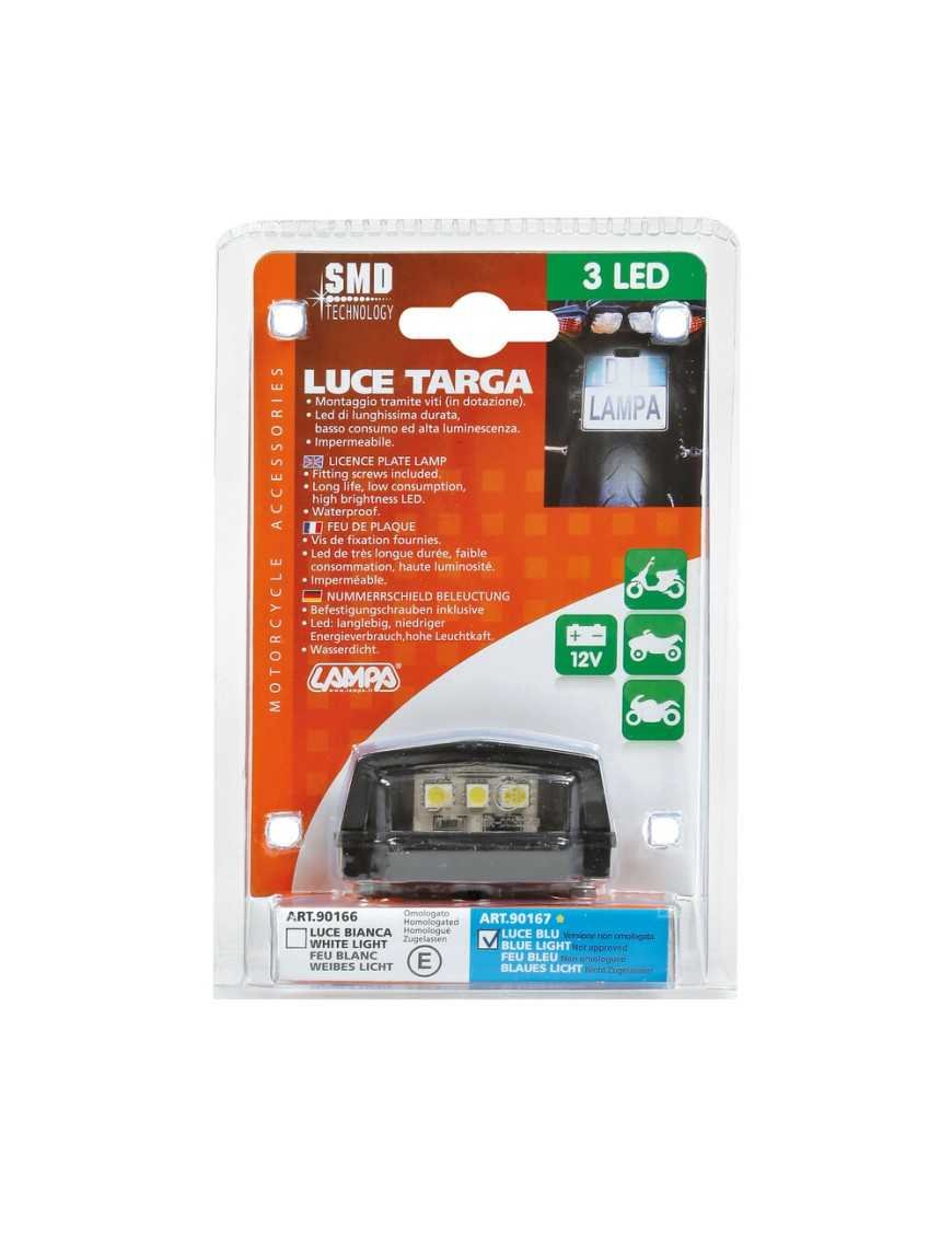 90167 3-точкове підсвічування номерного знака LED-SMD, синє