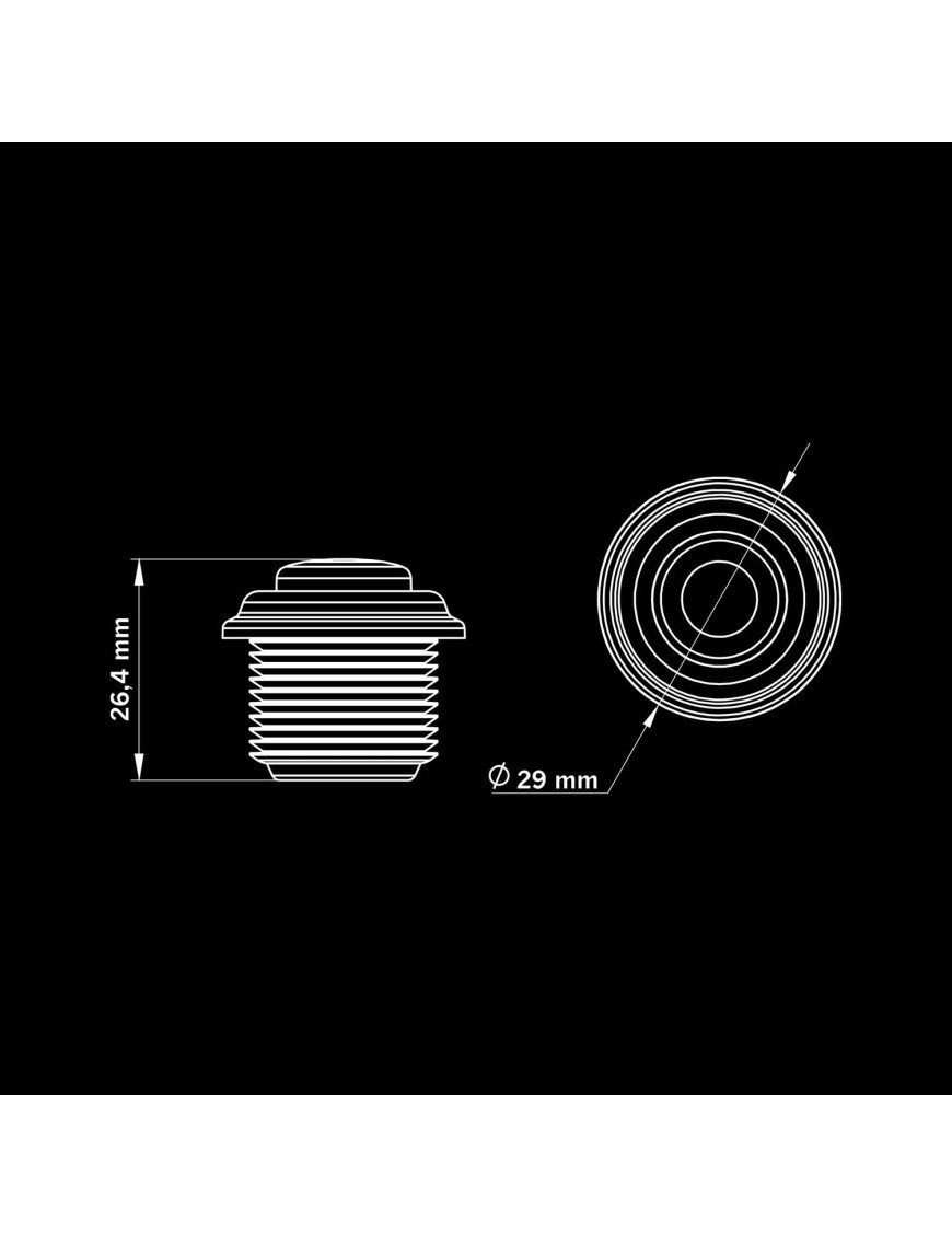 Габаритний маркер FREEDOM BLACK RAVEN SIDE MARKER ROUND 29MM