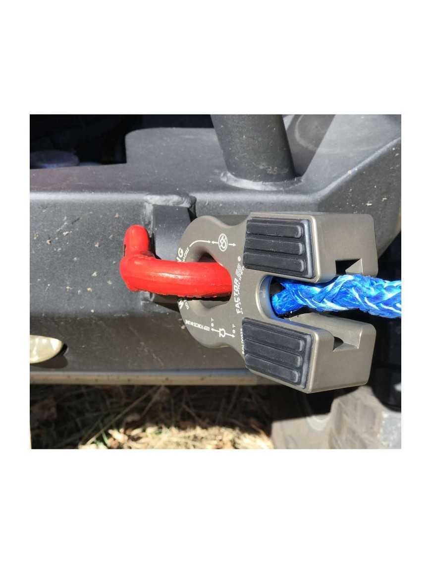 Плоский з'єднувач/шакл для троса лебідки чорний Factor 55