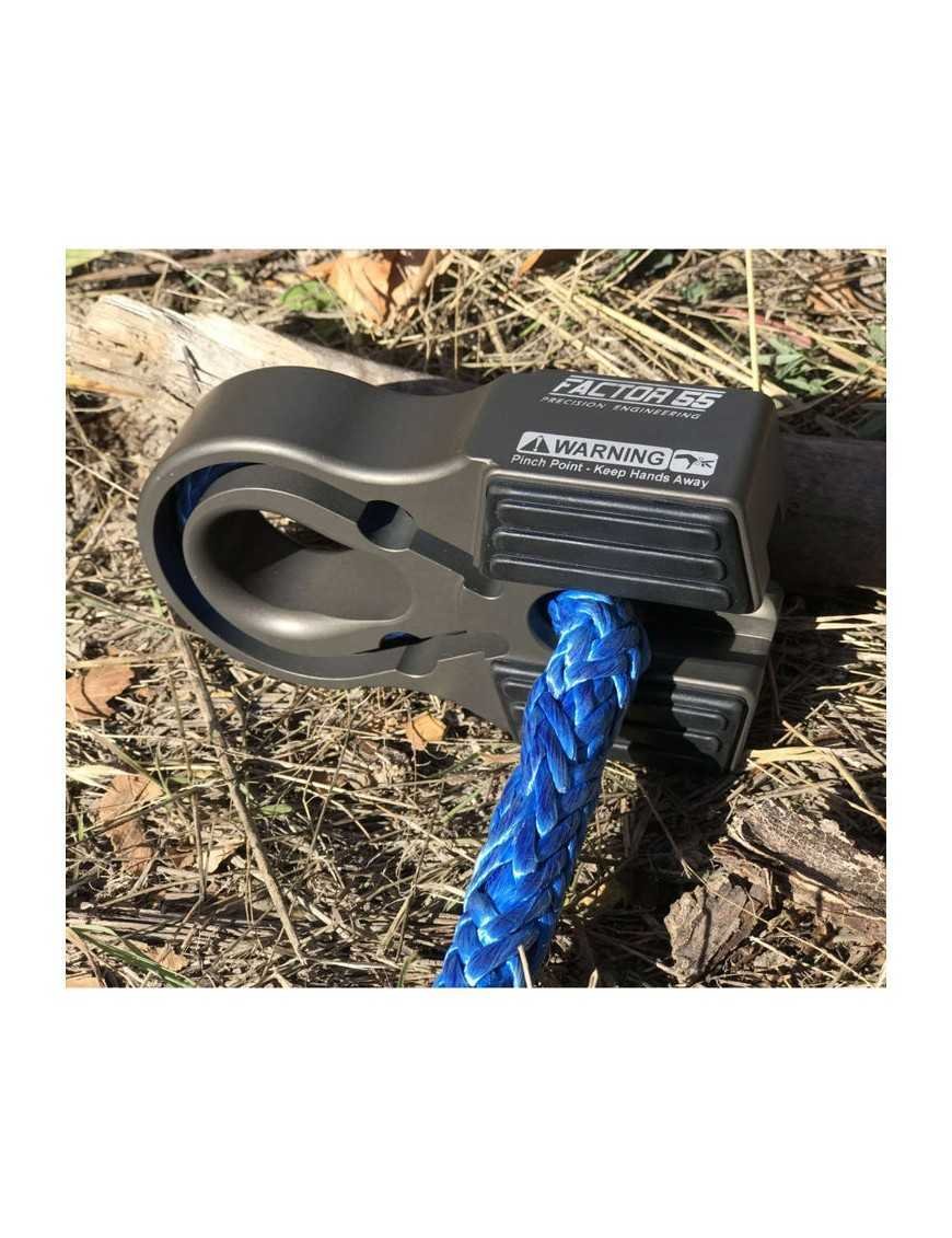 Плоский з'єднувач/шакл для троса лебідки чорний Factor 55